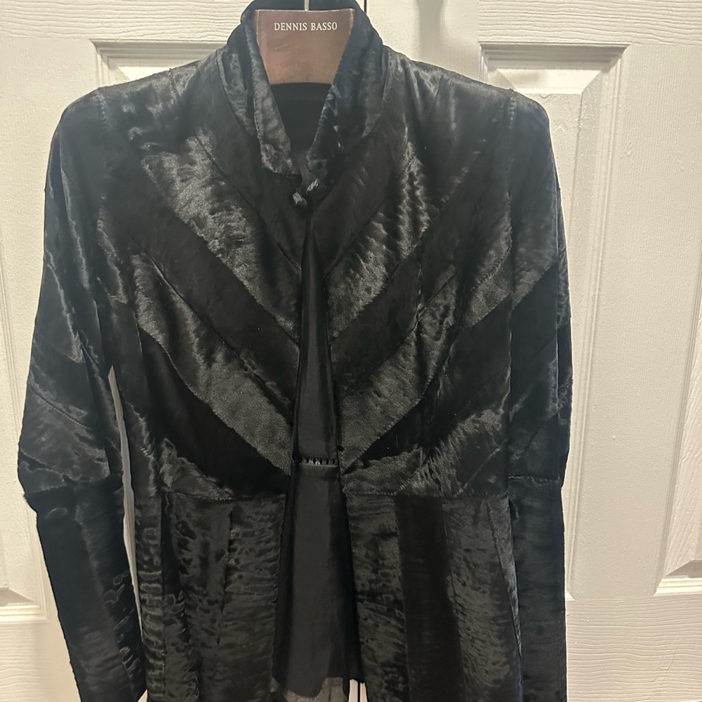 Dennis Basso Black Blazer with Structured Shoulders